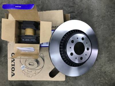 замена задних тормозных дисков Volvo хс90