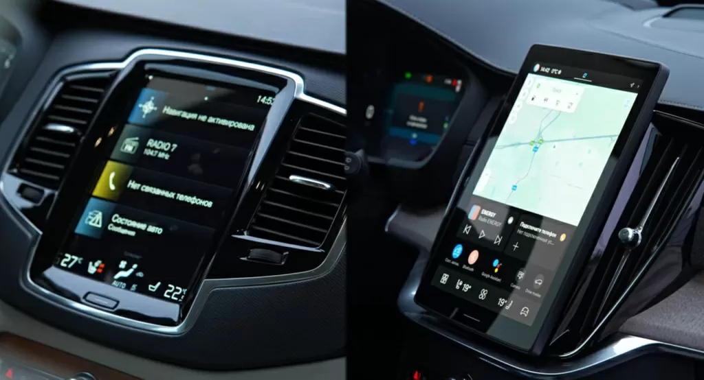 Сравнение дисплеев Volvo XC90