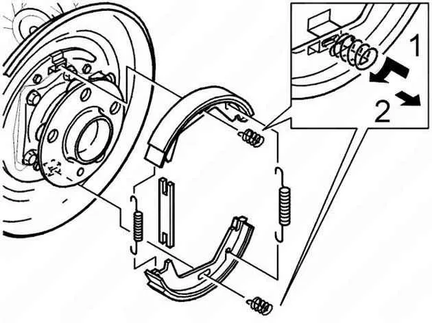 Схема колодки ручника Вольво XC90